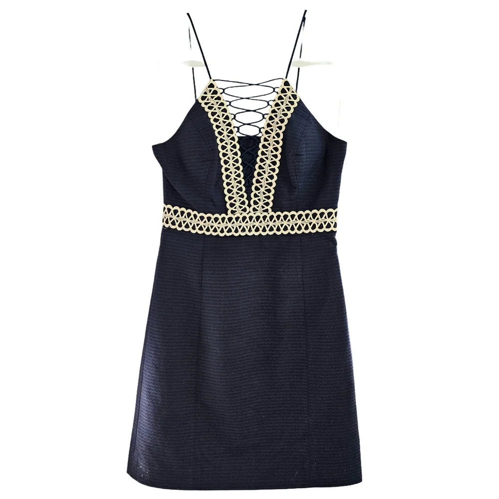 LILLY PULITZER Trista Shift Dress in True Navy - Picture 4 of 13